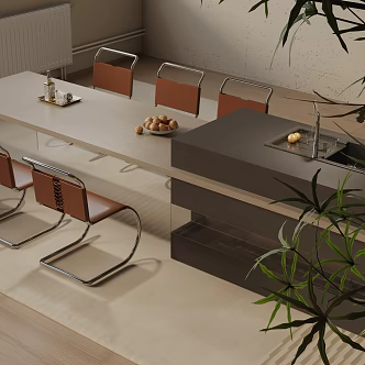 Modern table combination 3d model