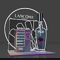 Lancome Perfume Retail Display Stand Commercial Equipment With LED Lights And Purple Pink Elements
