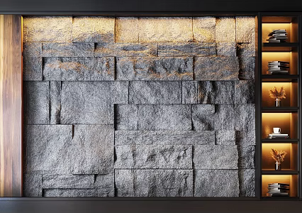 Modern background wall 3d model