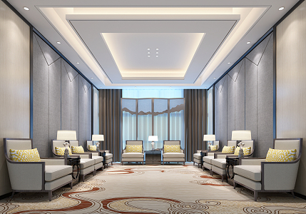 New Chinese Reception Room 3d model