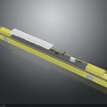 Yellow Train Single Carriage With White Top And Rail Track Base
