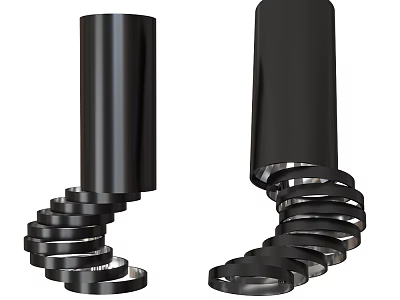 Modern Black Spiral Metal Chandelier Design With Unique Structure For Interior 3d model