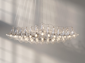 Modern crystal chandelier 3d model