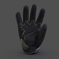 Black Protective Glove With Mesh Fabric And Knuckle Padding For Comfortable Daily Use 3d model