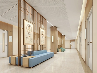 New Chinese Hospital Aisle Hospital Corridor 3d model