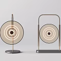 Modern Table Lamps With Round Glass Shade And Metal Base For Home Interior Decor