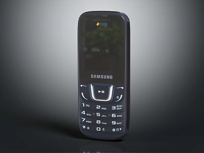 Samsung Classic Feature Phone With Physical Keypad And Black Design 3d model