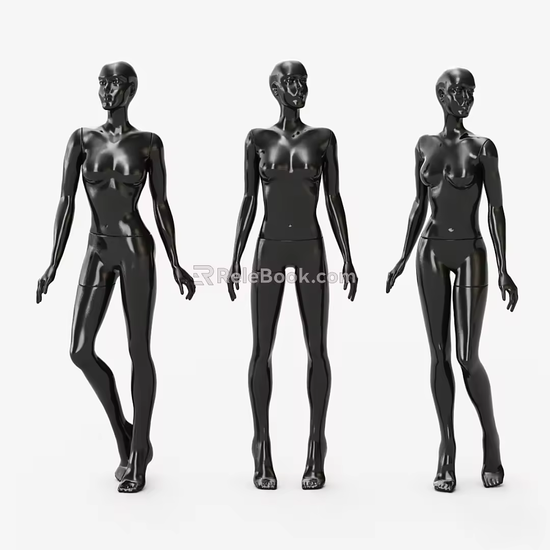 Model props women's clothing display rack window dummy simulation model rack 3d model