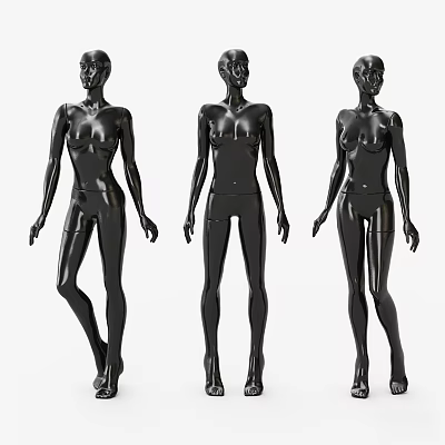 Black Commercial Full Body Mannequins Used In Retail Store Display Equipment 3d model Black Commercial Full Body Mannequins Used In Retail Store Display Equipment 3d model