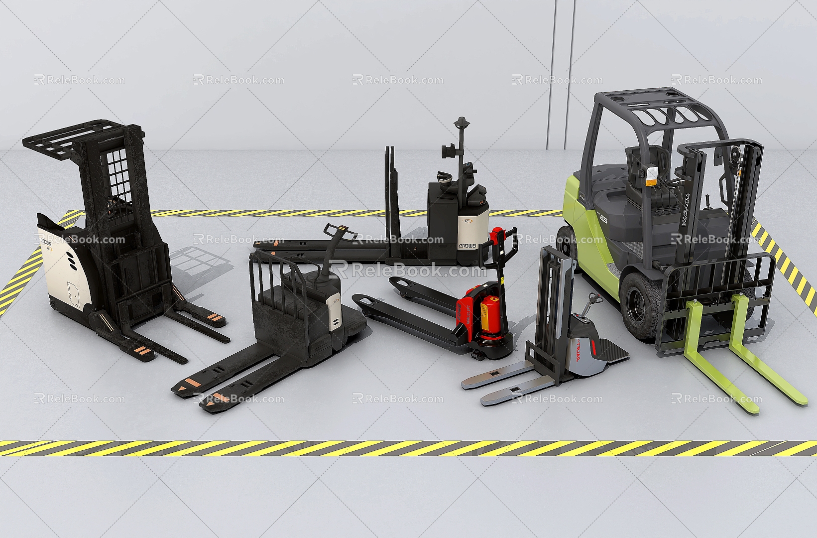 Forklift pallet truck 3d model