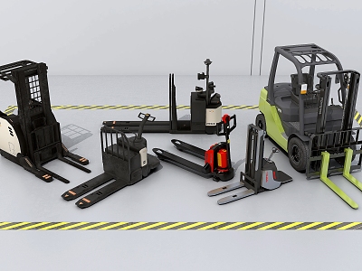 Forklift pallet truck 3d model