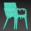 Golden Metallic Single Chair With Modern Design And Sleek Armrests