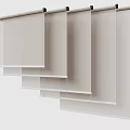 Modern Office Roller Shutter Floor to Floor Window Roller Shutter Roller Shutter Curtain Cloth Blind 3d model