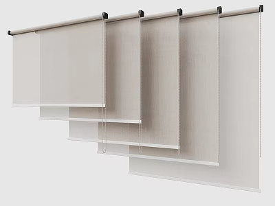Modern Office Roller Shutter Floor to Floor Window Roller Shutter Roller Shutter Curtain Cloth Blind 3d model