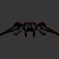 Realistic 3D Rendered Spider With Red Glowing Eyes And Long Legs