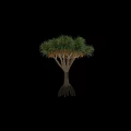 Artistic Decorative Ornament Set With Green Leafy Tree Design For Home Interior