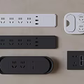 Embedded socket panel multi hole socket USB socket 3d model