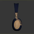Blue And Gold Headphones With Modern Design Comfortable Ear Cups And High Quality Sound