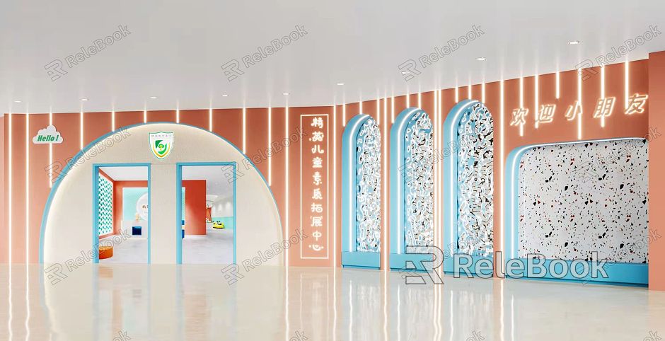 Modern door head door facade model