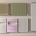 Various Colored Wall Mounted Radiators With Different Designs And Styles