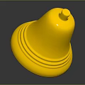 Golden Bell Sculpture With Intricate Carving Shiny Polished Surface And Artistic Decorative Design