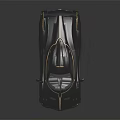 Black And Gold Luxury Sports Car With Streamlined Design And Rear Spoiler