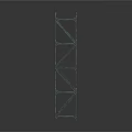 Black Architectural Tower Frame Structure With Crossed Beams And Metal Framework