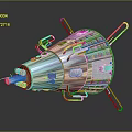 modern return capsule 3d model