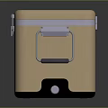 Golden Metal Weapon Storage Case With Secure Lock And Handle Design 3d model