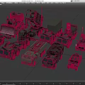 Military Vehicle Military Vehicle U.S. Military Vehicle Combination Guided Vehicle Material Transport Vehicle Antiaircraft Gun Low Face Number Low Model Simple Model Film and Television Grade Super Realistic High Precision 3d model