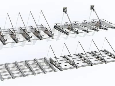 Retractable Outdoor Awning With Multi Angle Metal Frame And Durable Design Structure 3d model