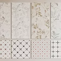 Stylish Decorative Floor Tiles With Various Floral And Geometric Design Patterns