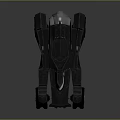 Black Angular Armored Car With Large Wheels Futuristic Design And Aggressive Sleek Look
