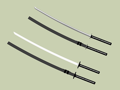 Modern Samurai Swords 3d model