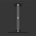 Modern Adjustable Monitor Stand With Metal Arm And Desk Mount Design