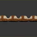Delicious Long Striped Pastry with Creamy White and Chocolate Brown Layers