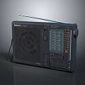 Sony Portable Radio Audio Device With Black Tuner Dial And Extendable Antenna