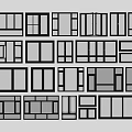 modern floor-to-ceiling windows 3d model