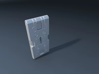 Sturdy Metal Mechanical Component With Screw Holes And Structural Design Features 3d model