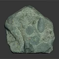 Natural Wood Stone Material With Green Color And Round Spots Rough Surface Texture