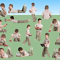 Life Characters Children Multi-angle 3d model