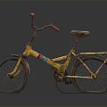 Modern Bicycle Broken Bicycle 3d model