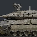 Military Tank With Heavy Armor Turret Long Cannon Barrel And Durable Tracks