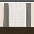 Elegant Layered Curtains With Dark Side Panels And Light Sheer Fabric For Home Decor
