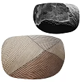 White and Dark Brown Speakers with Perforated Mesh Design and Textured Surface Red Line Accent