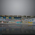 Colorful Graffiti Wall With Vibrant Letters And Reflective Surface Design