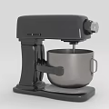 Black Electric Stand Mixer with Stainless Steel Bowl for Kitchen Use