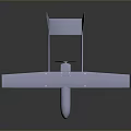 White Fixed Wing Drone With Propeller Landing Gear And Simple Design