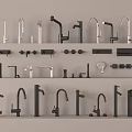 Modern faucet combination 3d model
