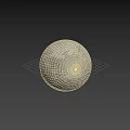 Neutral Toned Textured Wall Component Featuring Rough Surface And Decorative Sphere
